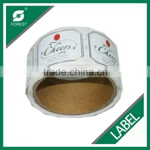 PRIVATE LABEL MANUFACTURING CUSTOM ROLL ADHESIVE LABEL, WATERPROOF SELF ADHESIVE PAPER LABEL thumbnail-1