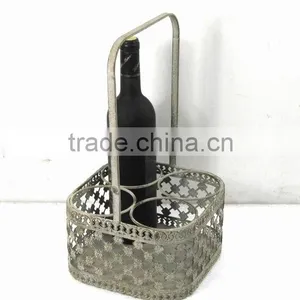 4 Places Square Metal Wine Holder thumbnail-1
