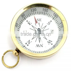 Brass Pocket Compass Camping & Hiking Compass- Pendant Compass 13311 thumbnail-1