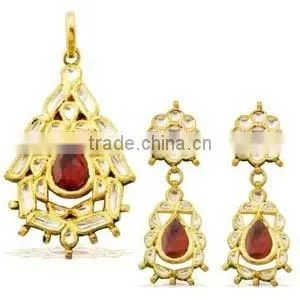 Kundan Pendant Sets thumbnail-1