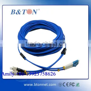 2core LC STSC FC SM Armoured Fiber Optic Patch Cord thumbnail-1