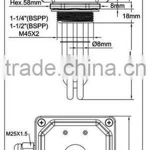 Type 9STJ, Full Stainless Steel Immersion Heater, Without Brazing thumbnail-2