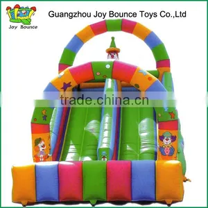 Colorful Rainbow Happy Circus Clown New Inflatable Slide thumbnail-1