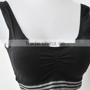 Wholesale Sports Bra for Ladies Latest Design Black Red Color W114 thumbnail-6