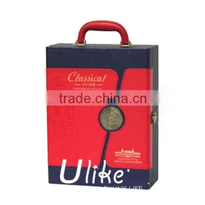 Hot Sell Gift Boxes Twisted Wine Glass Gift Box Wine Glass Packaging Boxes Faux Leather Gift Boxes Gift Boxes for Bottles thumbnail-1