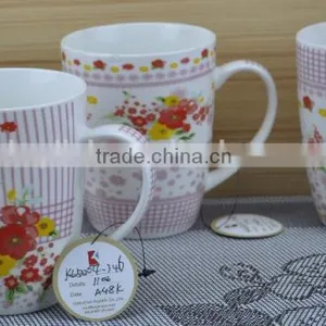 11OZ Bird With Butterfly Full Decal Print Coffee Cups, Shiny Surface Porcelain Mug, KL5004-A415 thumbnail-5