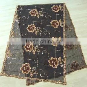 Latest Arrival Fashionable Children Adults Embroidered Polyester Scarf thumbnail-3