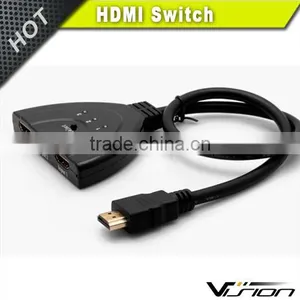 3 Port 1080p Hdmi Auto Switch Splitter Switcher HUB Box Cable LCD Hdtv thumbnail-1