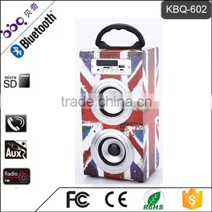 BBQ KBQ-602 1200mAh Zebra10W Wood Body USB SD MMC Card and Radio Bluetooth Furniture Speakers thumbnail-4