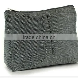 Bulk Made Denim Unisex Cosmetic Bag thumbnail-1