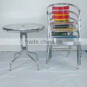 Chinese Furniture Aluminum Colorful Dining Restaurant Set YC001A YT31A thumbnail-4