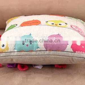 2015 Cotton and Linen Cartoon Cute Bird Sofa Cushion Cover American Country Creative Pillowcase thumbnail-6