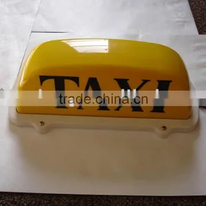 12v Yellow Black Words Auto Taxi Roof Light thumbnail-1