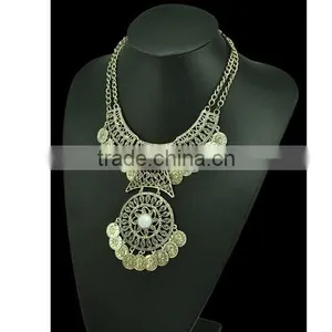 2016 Gypsy Coin Tassel Collar Bohemian Vintage Exaggerate Necklace thumbnail-5