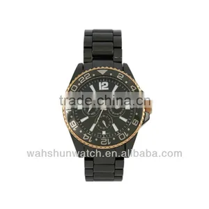 Top Quality Geneva Black Ceramic Watch Bands for Men thumbnail-1