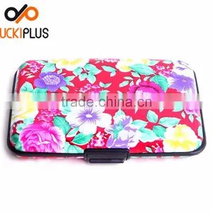 Luckiplus Inventory Black With Yellow Floral Aluminum Wallets Identity Theft Blocker thumbnail-4