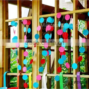 4m Paper Garland Round Banner Bunting Wedding Birthday Classroom Party Pon Decoration thumbnail-3
