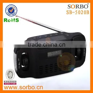 Solar Energy Radio / Handcrank Dynamo FM/AM Radio Flashlight thumbnail-4