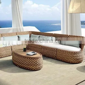 Evergreen Wicker Furniture - PE Water Hyacinth Modular Sofa thumbnail-1
