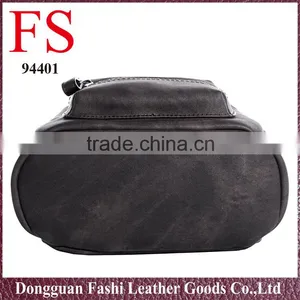 Wholesale China Girls Popular Black PU Leather School Backpacks thumbnail-6