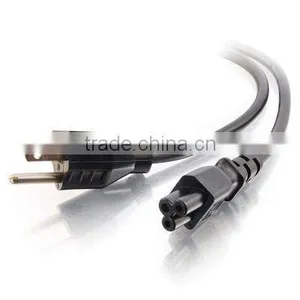 High Quality 125V 10A 18AWG US AC Power Cord NEMA 5-15P to IEC C5 thumbnail-1