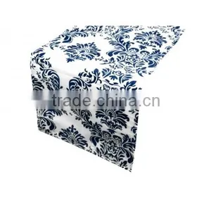 Navy Blue Burlap Table Runner thumbnail-4