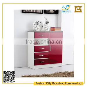 Contemporary Design High Gloss Wooden Chest of Drawers Cabinet for Living Room Furniture thumbnail-2