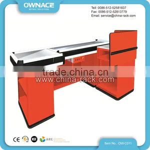 Hot Sale Checkout Counter With Conveyor Belt for Supermarket thumbnail-1