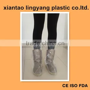 Plastic Waterproof Safety Disposable Rain Boot / Reusable Shoe Cover thumbnail-1