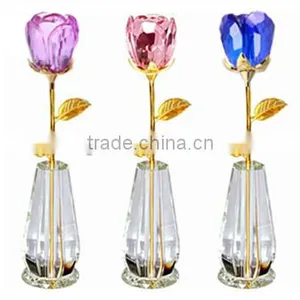 Natural Crystal Flower Golden Rose Flowers thumbnail-5