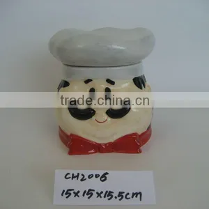 Hand Painted Cooker Salt Jar thumbnail-1