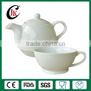 Wholesale Customized White Ceramic Tea Set for One Person thumbnail-2