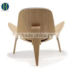 Danish Modern Design Shell Accent Chair Black Retro Classic Black HY2007 thumbnail-5
