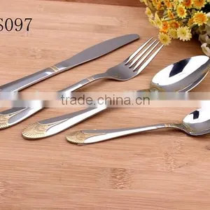 Gold-plated Handle Stainless Steel Cutlery Set Dinner Set thumbnail-1