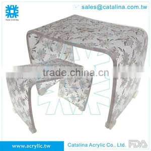 Sakura Pattern Bathroom House Plastic Acrylic Chair thumbnail-5
