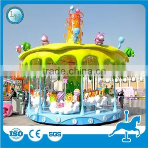 New Products!!! Playground Games Amusement Park Merry go Round Kids Carousel Ride Honey Tree thumbnail-3