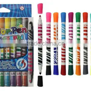 Double Head Double Color Lovely Pattern Barrel Color Pen Set thumbnail-1