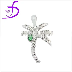 Sterling Silver Casting Tree Casting Silver Pendant CZ Pendant thumbnail-1
