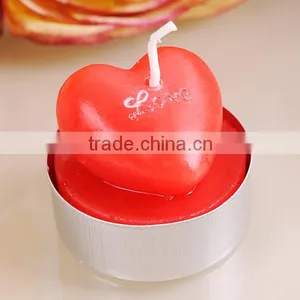 Wholesale Multi-color Gift Flameless Scented Heart Shape Wedding Tealight Candle thumbnail-3