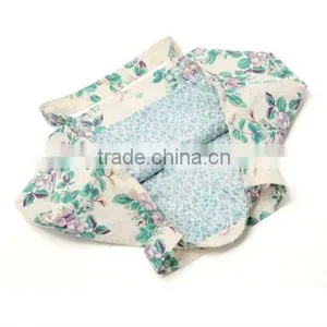 Flower Cotton Canvas Natural School Arts Bag Picnic Tote Shopping Bag thumbnail-3
