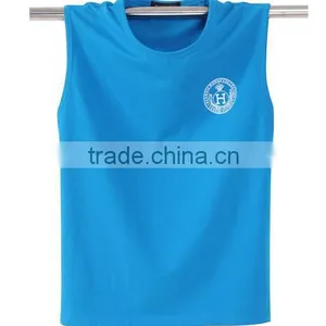 2016hot Generous Cut Broad Shouler Tank Top Sports Training Tank Top Pure Color Printing thumbnail-2