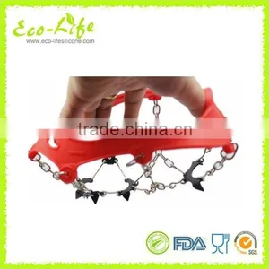 1 Pair Portable Skidproof Snow Spike Anti-Slip Silicone Ice Crampons, Ice Grippers thumbnail-6