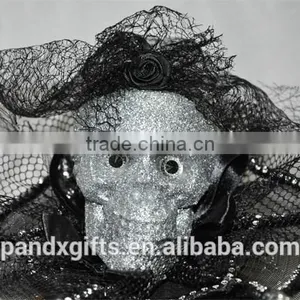 Glitter Skull Lace Net Headband thumbnail-2
