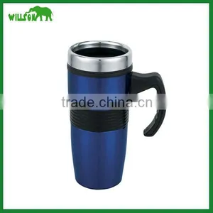 16OZ Stainless Steel and Plastic Double Wall Thermos Auto Mug Cup thumbnail-1