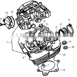 Loncin Gn300 Engine Parts Gn300 CYLINDER HEAD thumbnail-1
