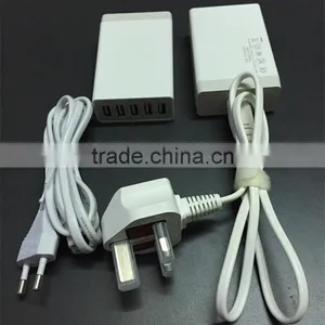 40W 5V 8A 5 Ports USB Charger,home Charger,travel Charger,wall Charger,For IPhone6 IPad Samsung Smart Phone Black USB Charger thumbnail-5