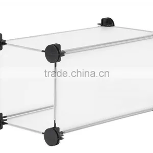 PP Shelf Storage With Doors Shoe Rack Organizer Shelving System Plastic White thumbnail-4