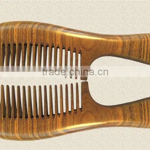 Anti-static Sandalwood Comb With Handle for Curly Hair thumbnail-1
