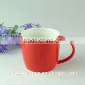 Stock Hot Sale Cheap Colorful Red Glazed Ceramic Mug Cups for Promotion Coffee Mug thumbnail-1