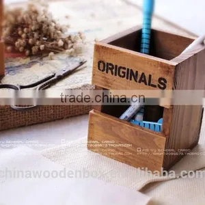 do Old Zakka Wooden Pen Container or Sundry Box thumbnail-1